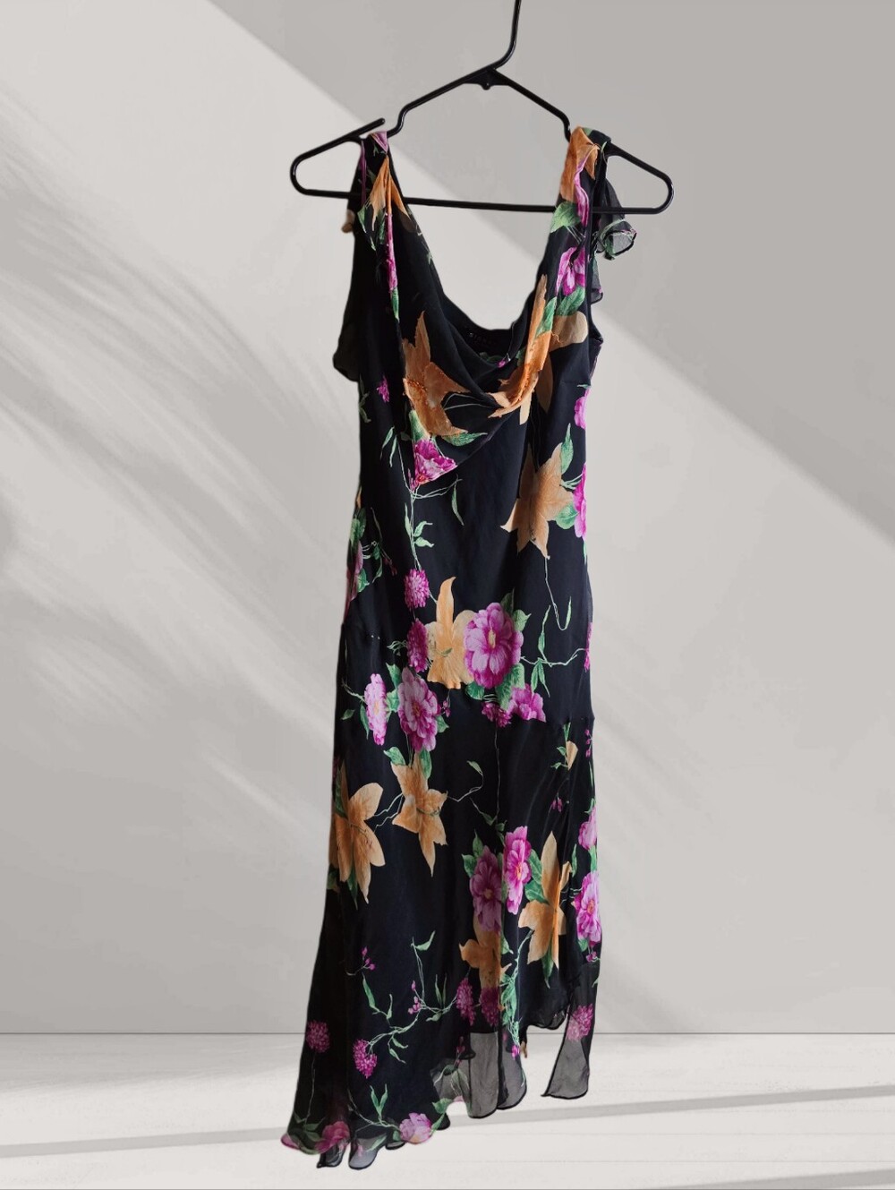 Vintage Beaded Silk Floral Fairy Dress